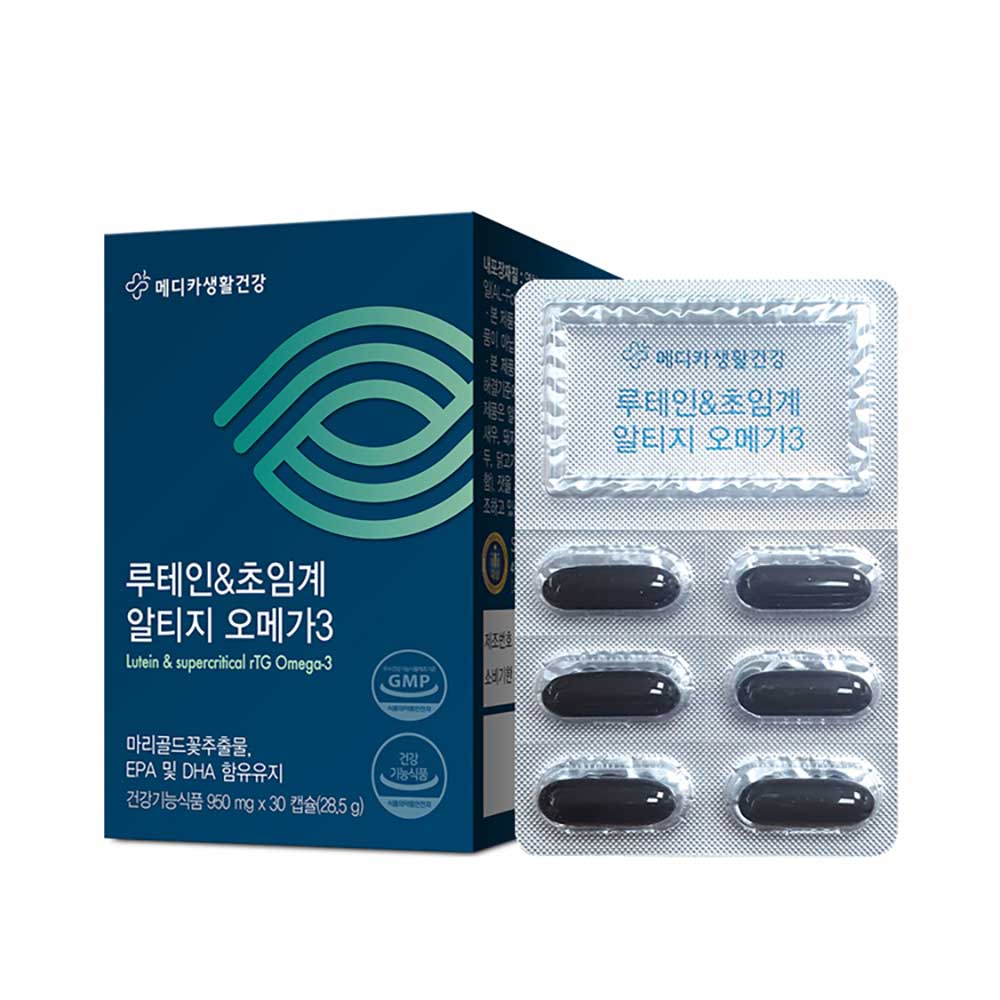 [메디카코리아]루테인 초임계 알티지 오메가3 30캡슐