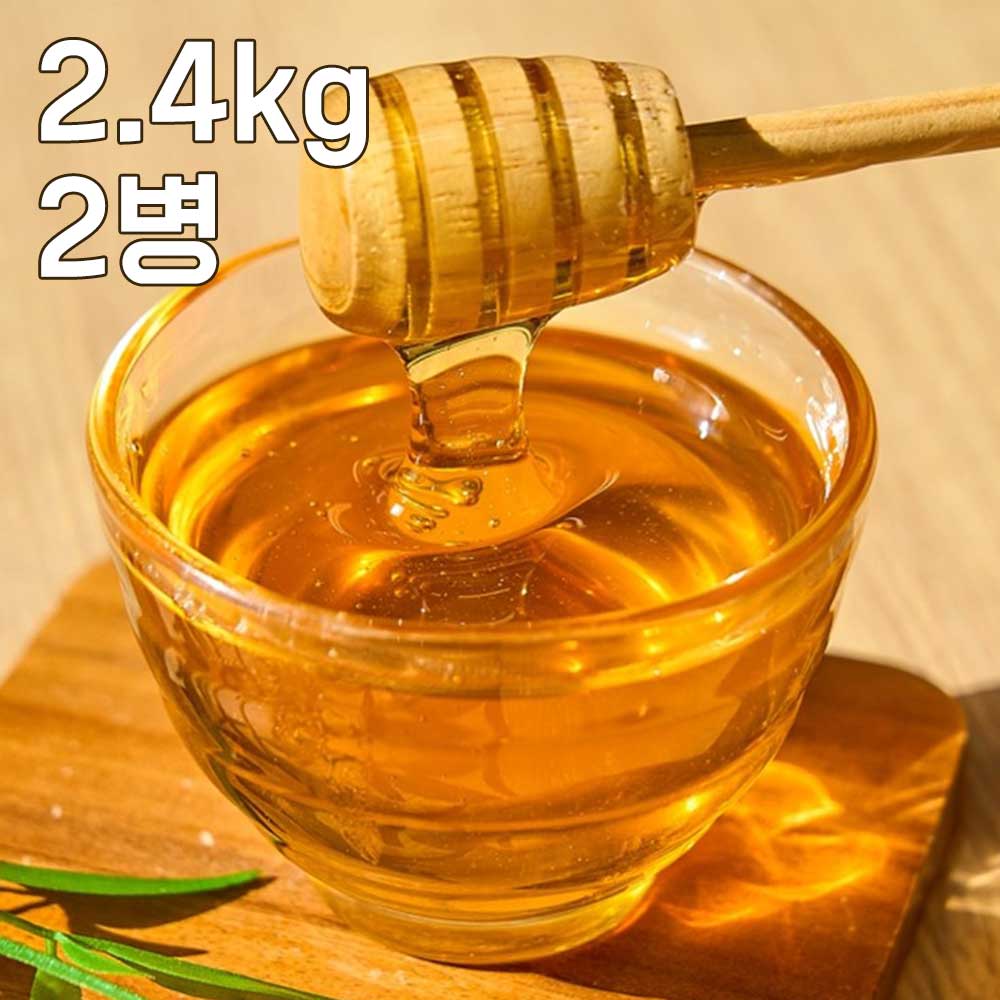 [산앤들] 30년 양봉농가 지리산 사양 벌꿀 2.4kg (2병) 2종 택1