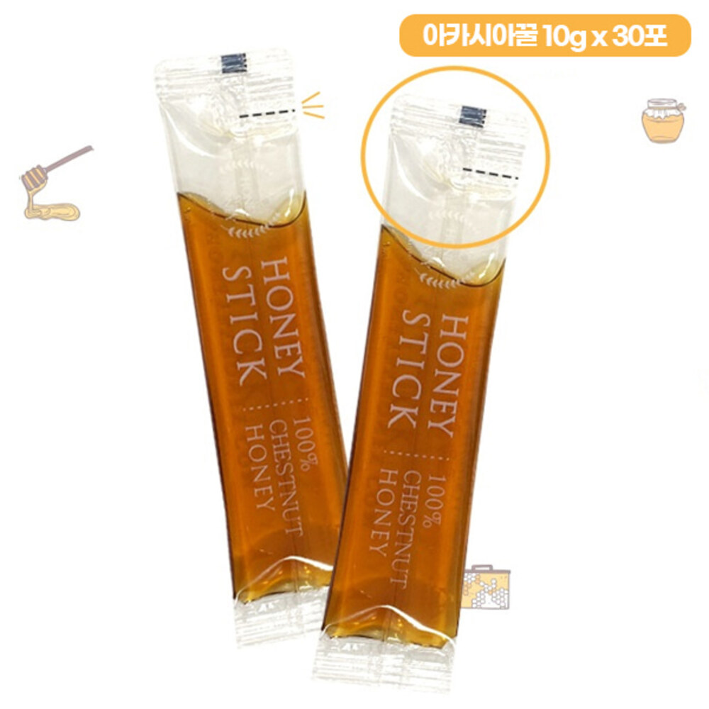 [허니] 100%국산 천연벌꿀스틱 아카시아꿀 10gx30포