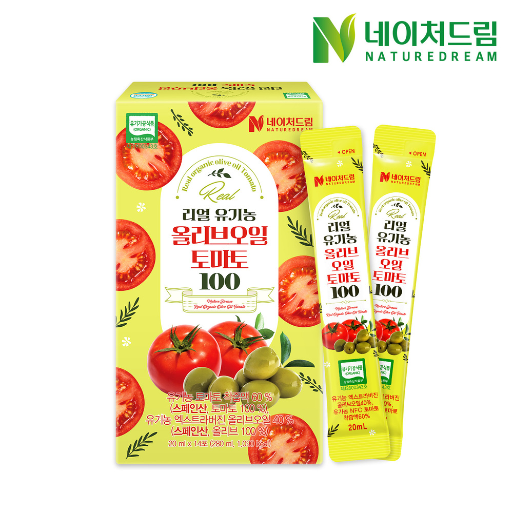 네이처드림 리얼 유기농 올리브오일 토마토100 20ml x 14포