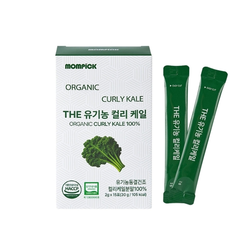 맘픽 THE 유기농 곱슬케일 분말 동결건조 가루 파우더 스틱 15포 3박스