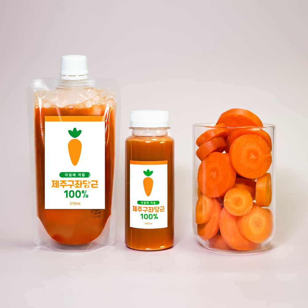 [다다이차] 제주 구좌당근주스 7개 흙당근 야채즙 100% 무첨가 착즙 냉동보관 아침쥬스