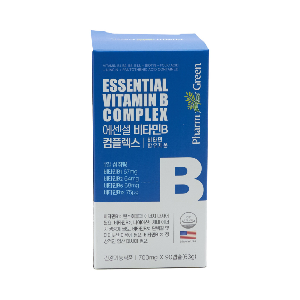 팜그린 에센셜 비타민B 700mg x 90캡슐