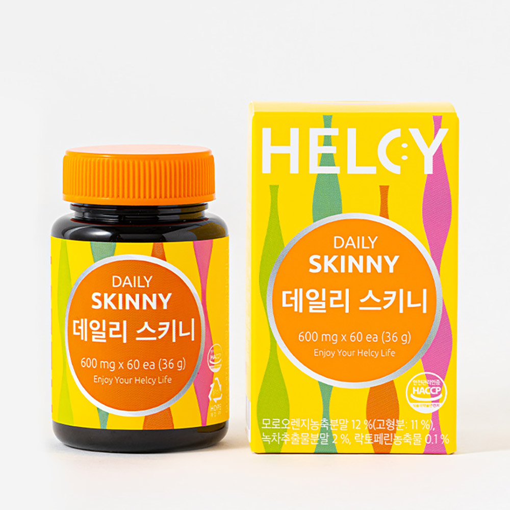 헬씨 데일리 스키니(600mg X 60정)/몸이 가벼워지고 싶을때/이탈리아 모로오렌지/녹차추출물/락토페린/석류농축액/19종 유산균/HACCP