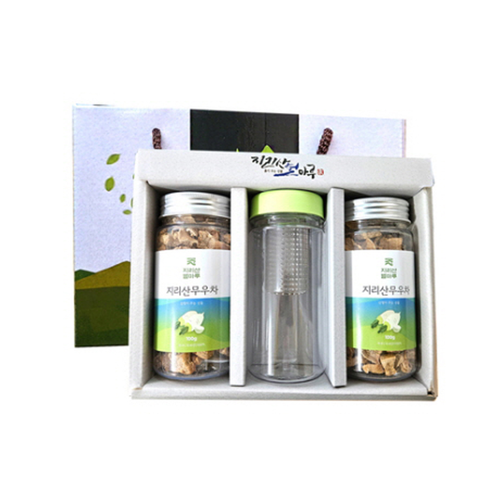 [지리산별마루] 무우차 2개입 선물세트 (무우차2+보틀1)