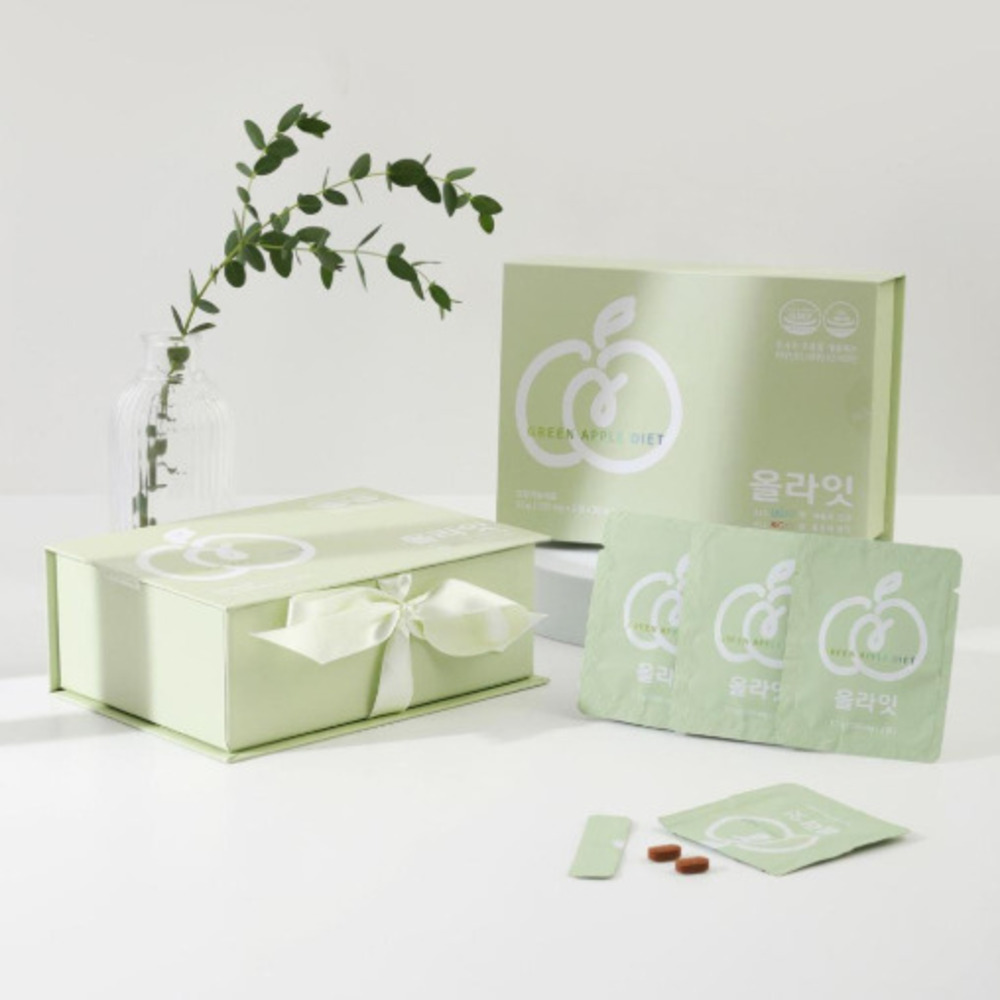 올라잇 다이어트 그린 30포(550mg x 2정 x 30포)