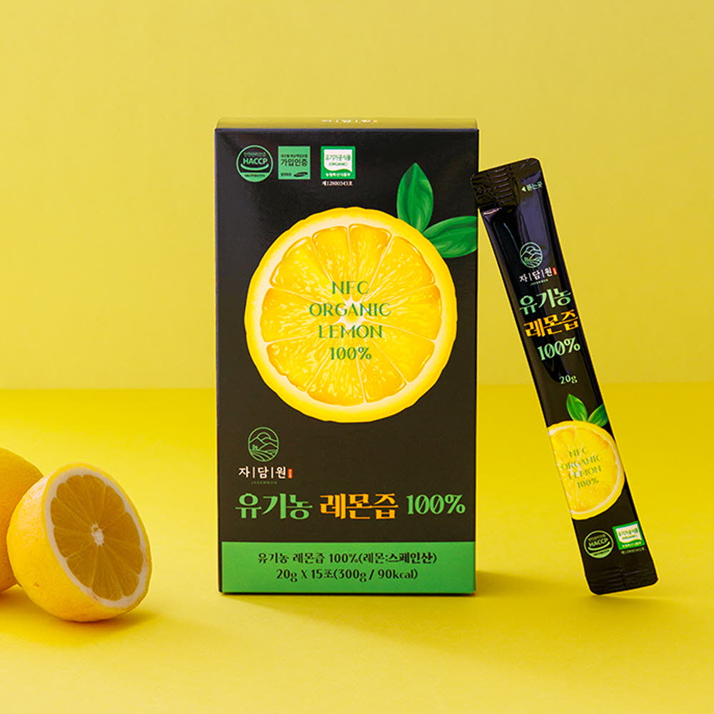 자담원 유기농 레몬즙 100% 20g x 15포