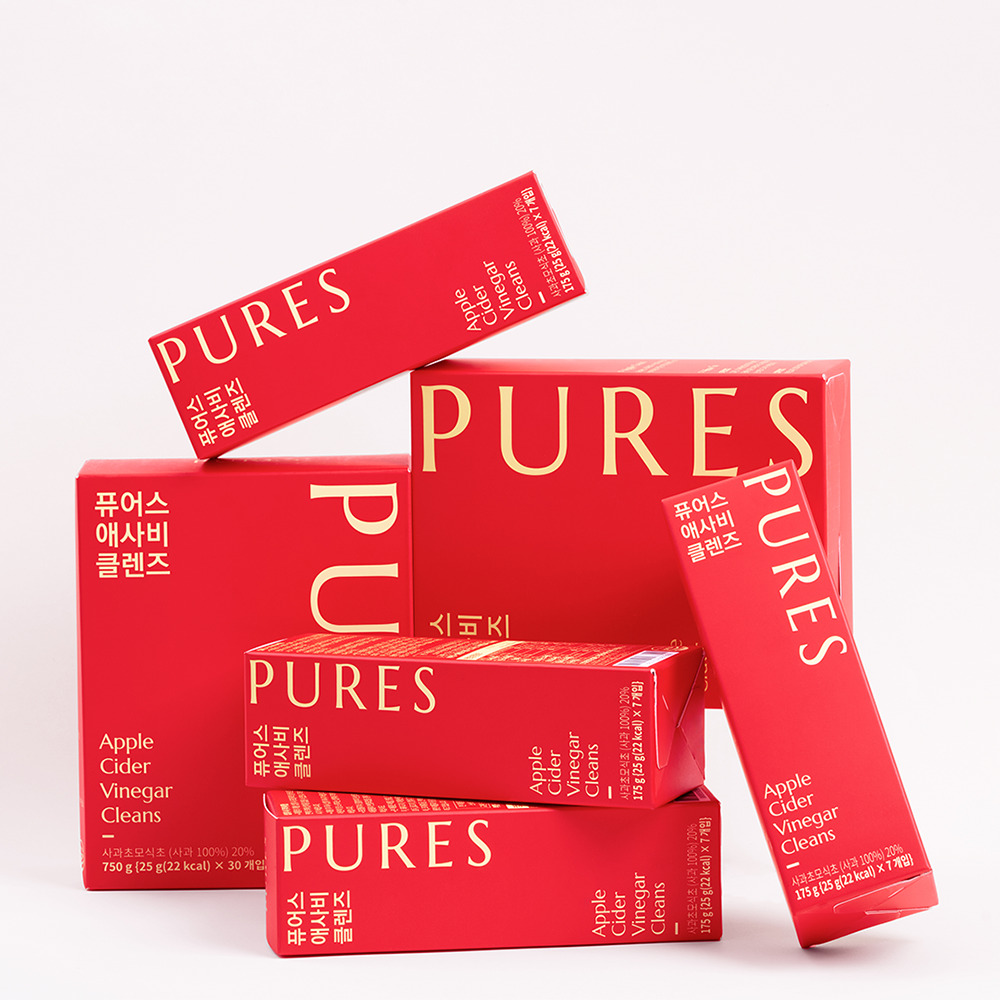 (퓨어스) 애사비 클렌즈(25g X 30개/액상 스틱)/유기농 자연발효 사과초모식초/당뇨/무첨가물/알카리성/HACCP