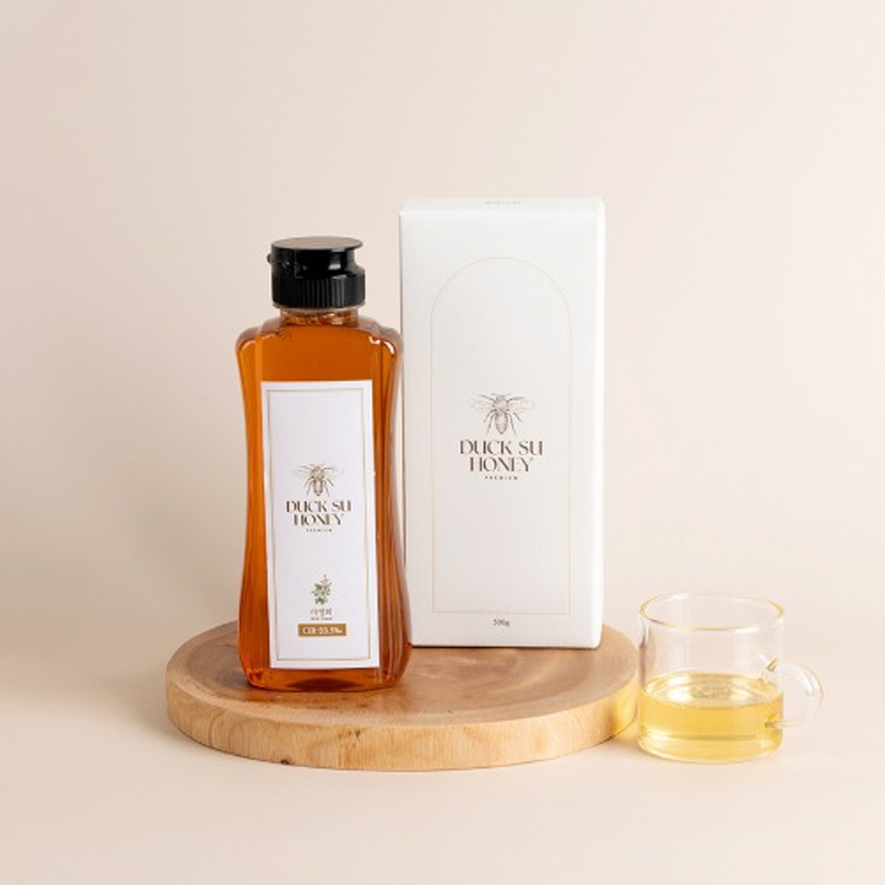 [덕수벌꿀] 국내산 천연벌꿀 500g (야생화)