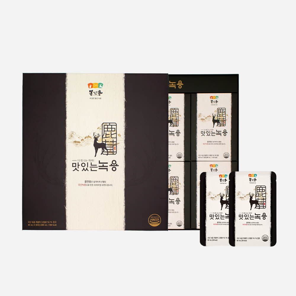 [몸엔용] 맛있는 녹용(1%/1%) 60ml x 30포