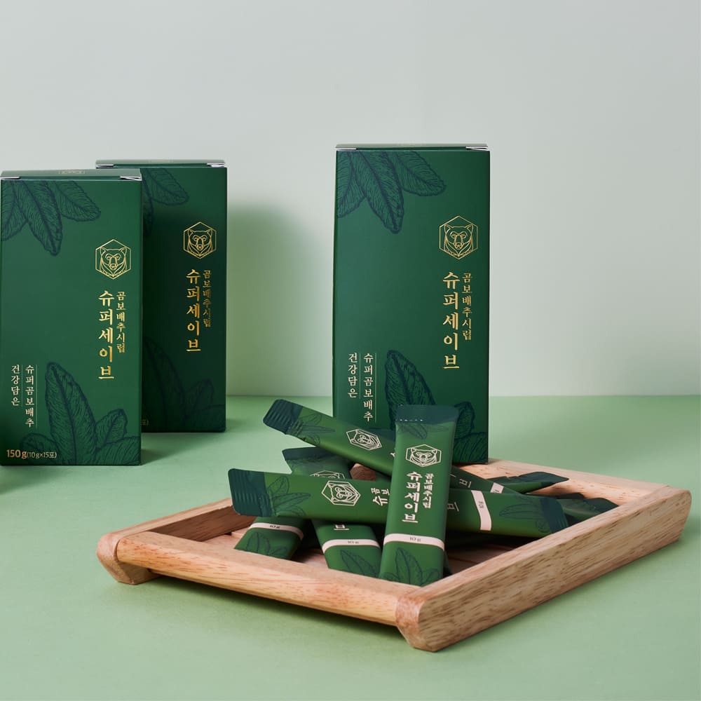 슈퍼세이브 곰보배추차 원액 시럽 야생차 못난이배추 기침 관절 유아 어른 스틱 4박스