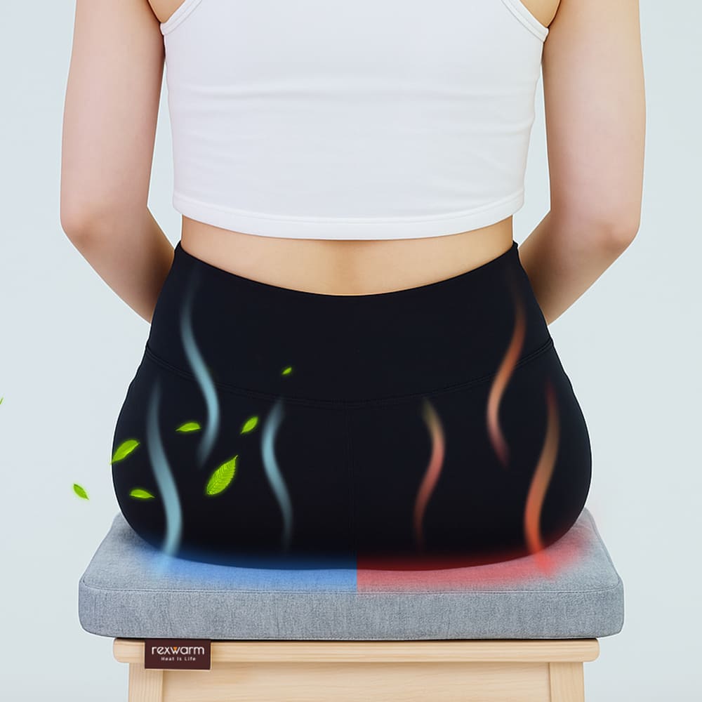 (렉스웜) 핫앤쿨 사계절 방석(보조배터리 20000mAh 포함)/원적외선/좌욕/여름 시원/겨울 따뜻/사무실/차량용/수험생
