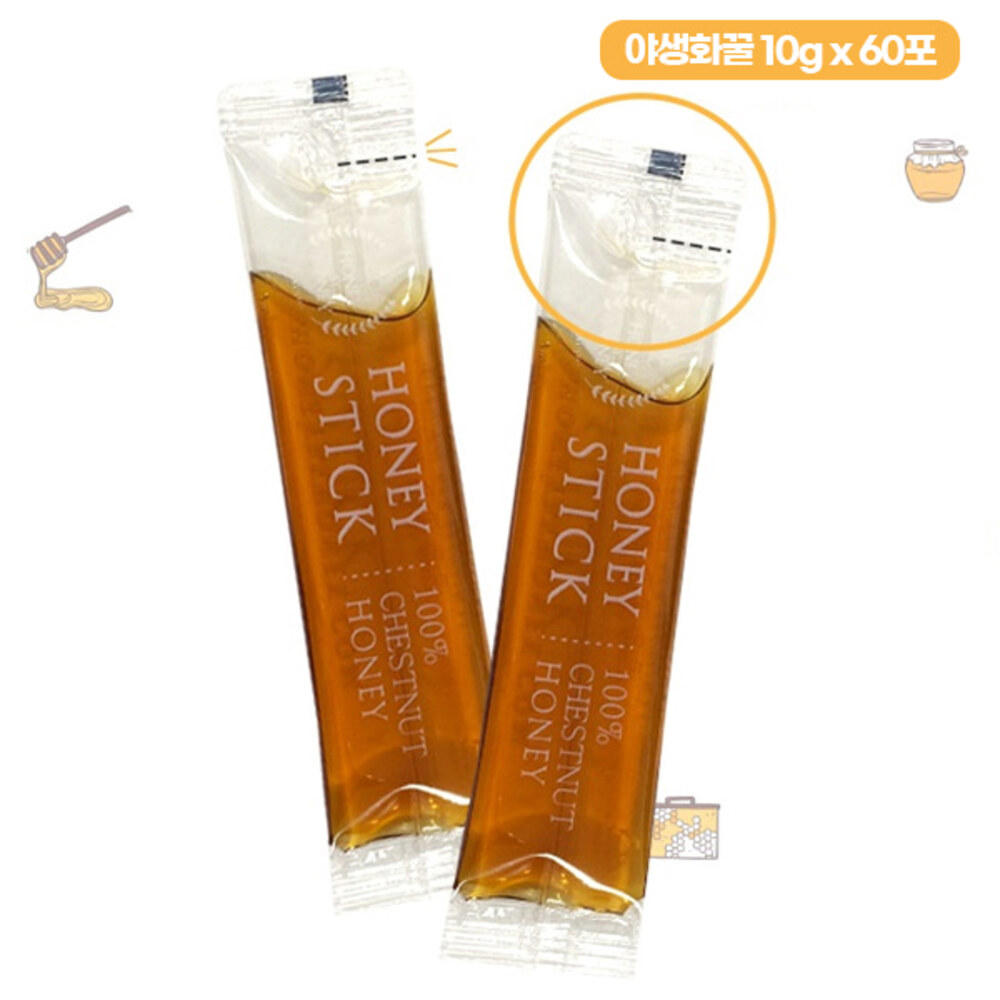 [허니] 100%국산 천연벌꿀스틱 야생화꿀 10gx60포