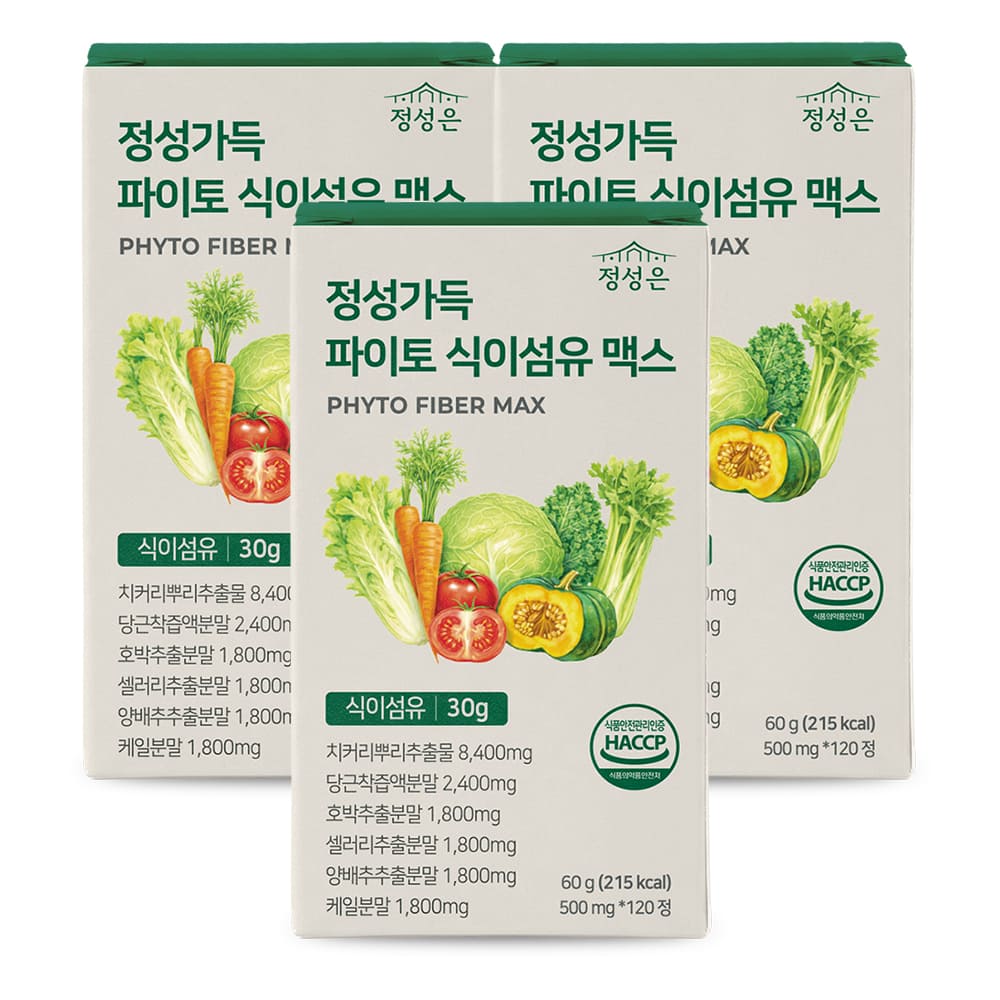 [정성가득 파이토] 차전자피 식이섬유 정 맥스 3개 360정