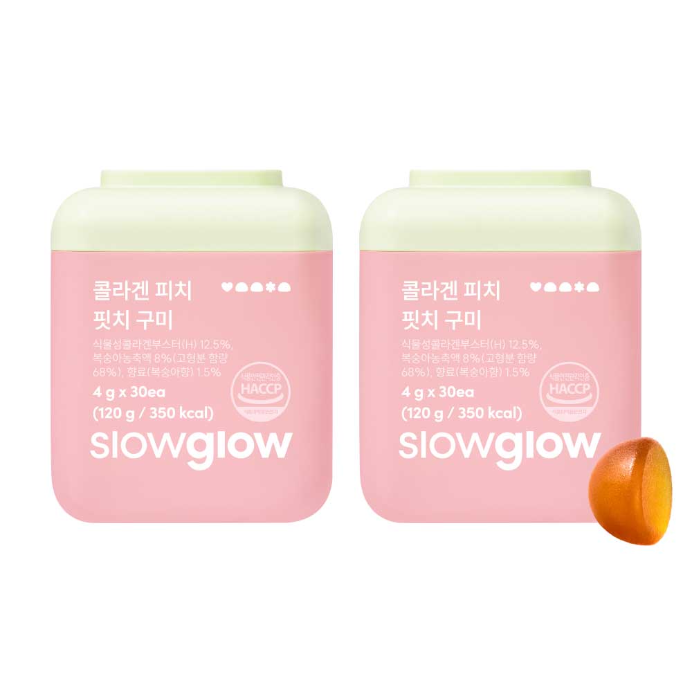 [슬로우글로우] 식물성 콜라겐 핏치 구미 (30구미) X 2EA