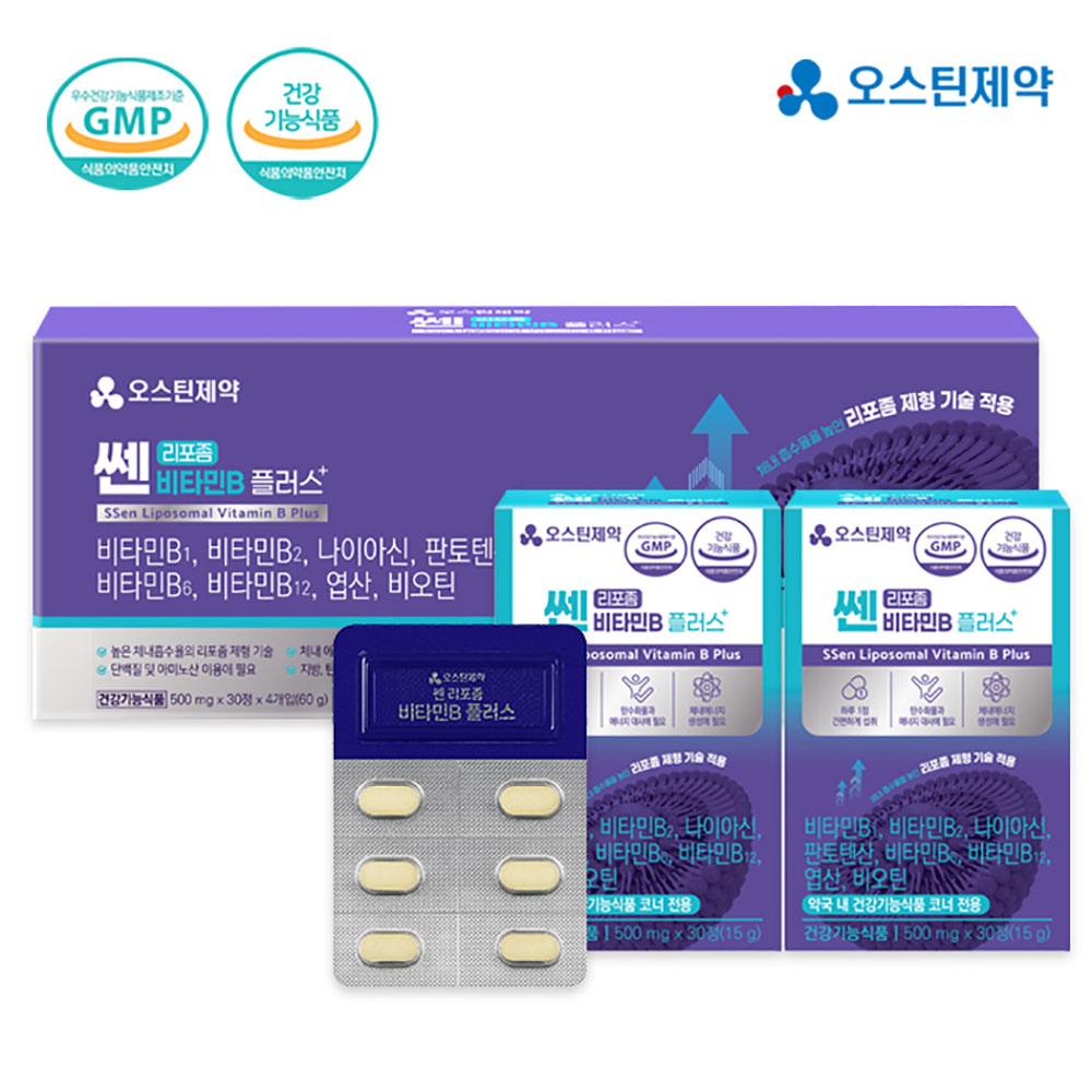 오스틴제약 쎈 리포좀 비타민B 플러스 500mg X 120정