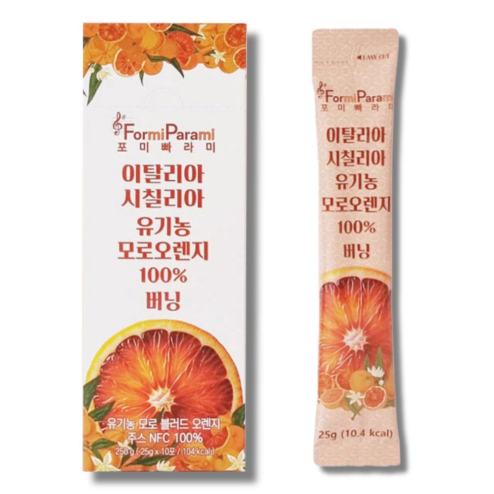 [포미빠라미] 유기농모로오렌지 25gX10포X3box