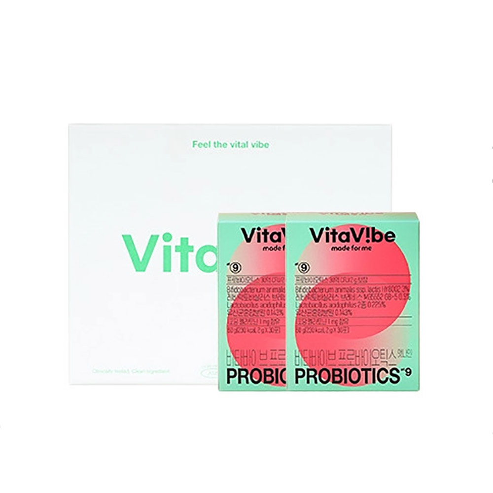 [채움앤코]비타바이브 프로바이오틱스 앳나인 선물세트(2개입)/국내 최초 특허 GABA유산균