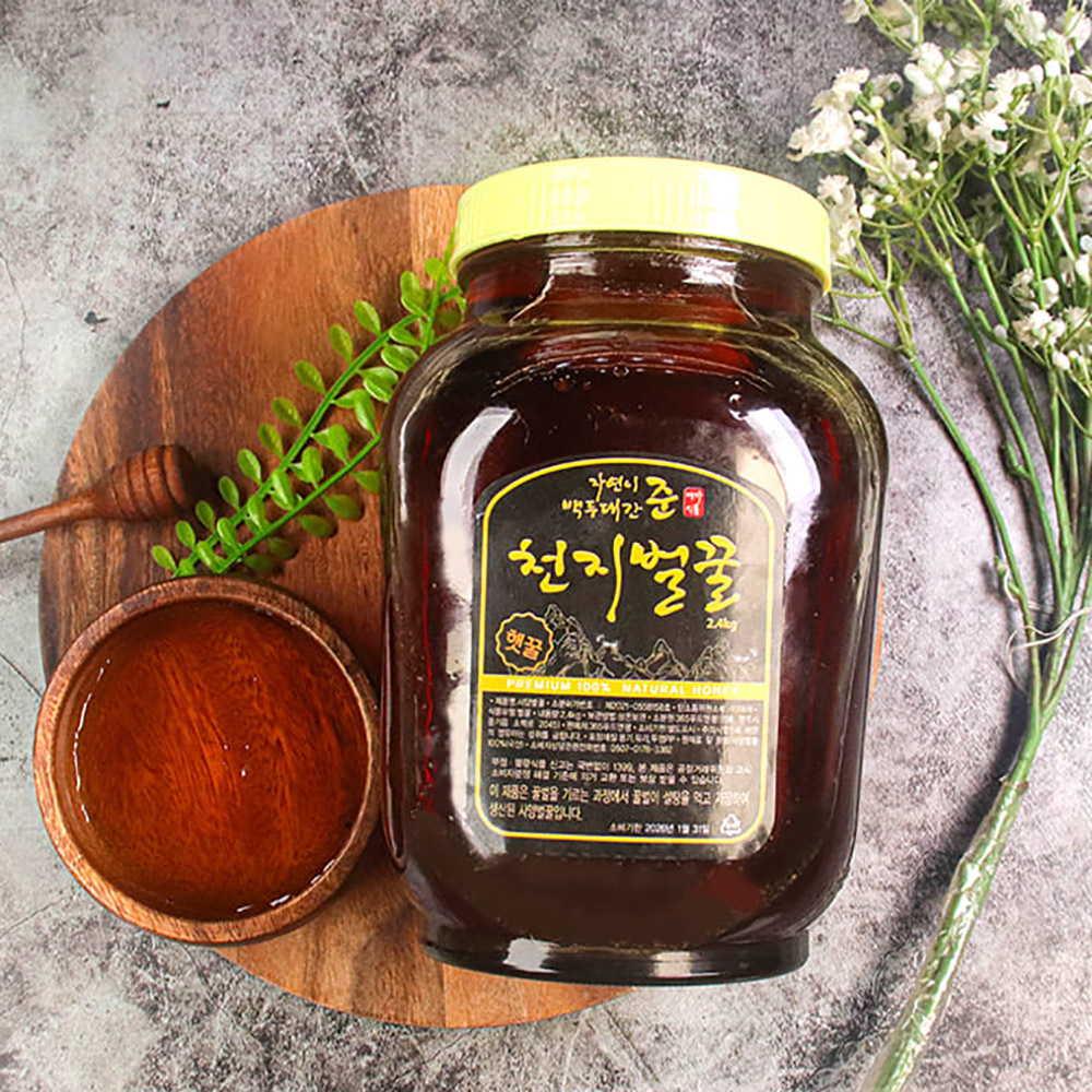 백두대간 천지벌꿀 백두대간 잡화향 꿀 2.4kg + 2.4kg (총2병)