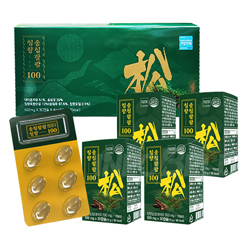 [송침팔팔] 침향100 - 120캡슐(500mg x 30캡슐 x 4팩)