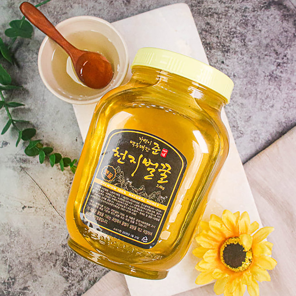 백두대간 천지벌꿀 백두대간 아카시아향 꿀 2.4kg + 2.4kg (총2병)