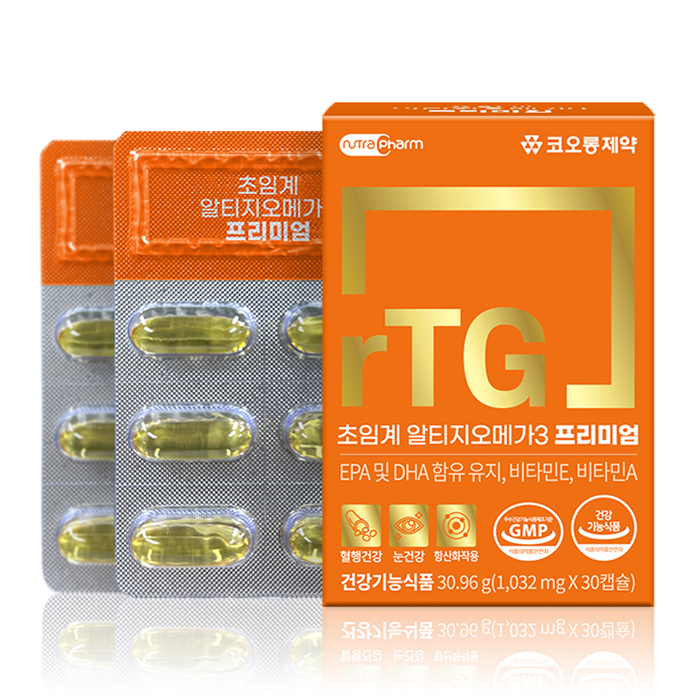 [코오롱제약] 초임계 알티지오메가3 프리미엄 1,032mg x 30캡슐