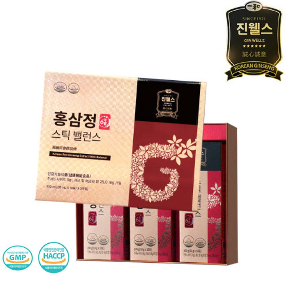 진웰스 6년근 홍삼정스틱 밸런스 10g x 30포