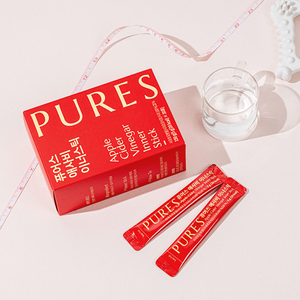 퓨어스 애사비 이너스틱 선물세트 30개입X6세트/100% 국내산 자연발효 사과초모식초/19종 알파혼합 유산균