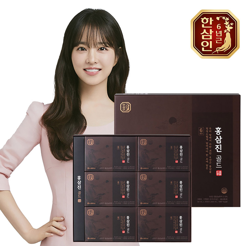 [농협 한삼인] 6년근 홍삼진골드 50ml x 30포 + 쇼핑백포함