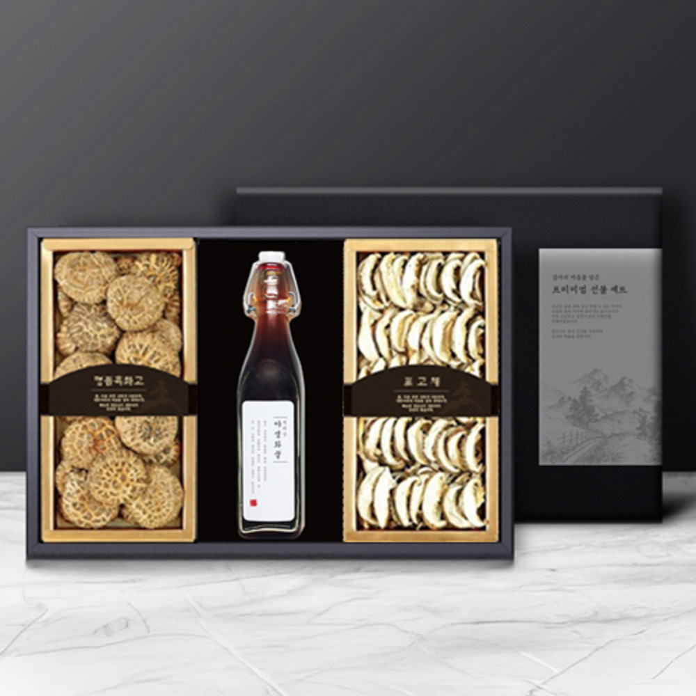 [어썸퓨어] 프리미엄 지리산 청정 야생화 꿀 & 국내산 버섯 세트