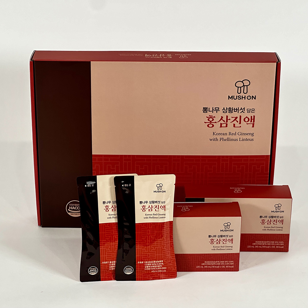 뽕나무 상황버섯 담은 홍삼진액 상황버섯 홍삼진액 HACCP(45ml*30포) 쇼핑백 포함