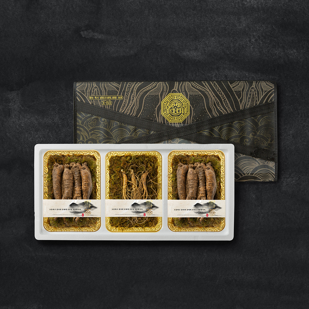 [더 기다림] 강원도 산양삼 스페셜 에디션 VVIP1호 선물세트 (산양삼 3뿌리+ 산더덕 200G 2팩)
