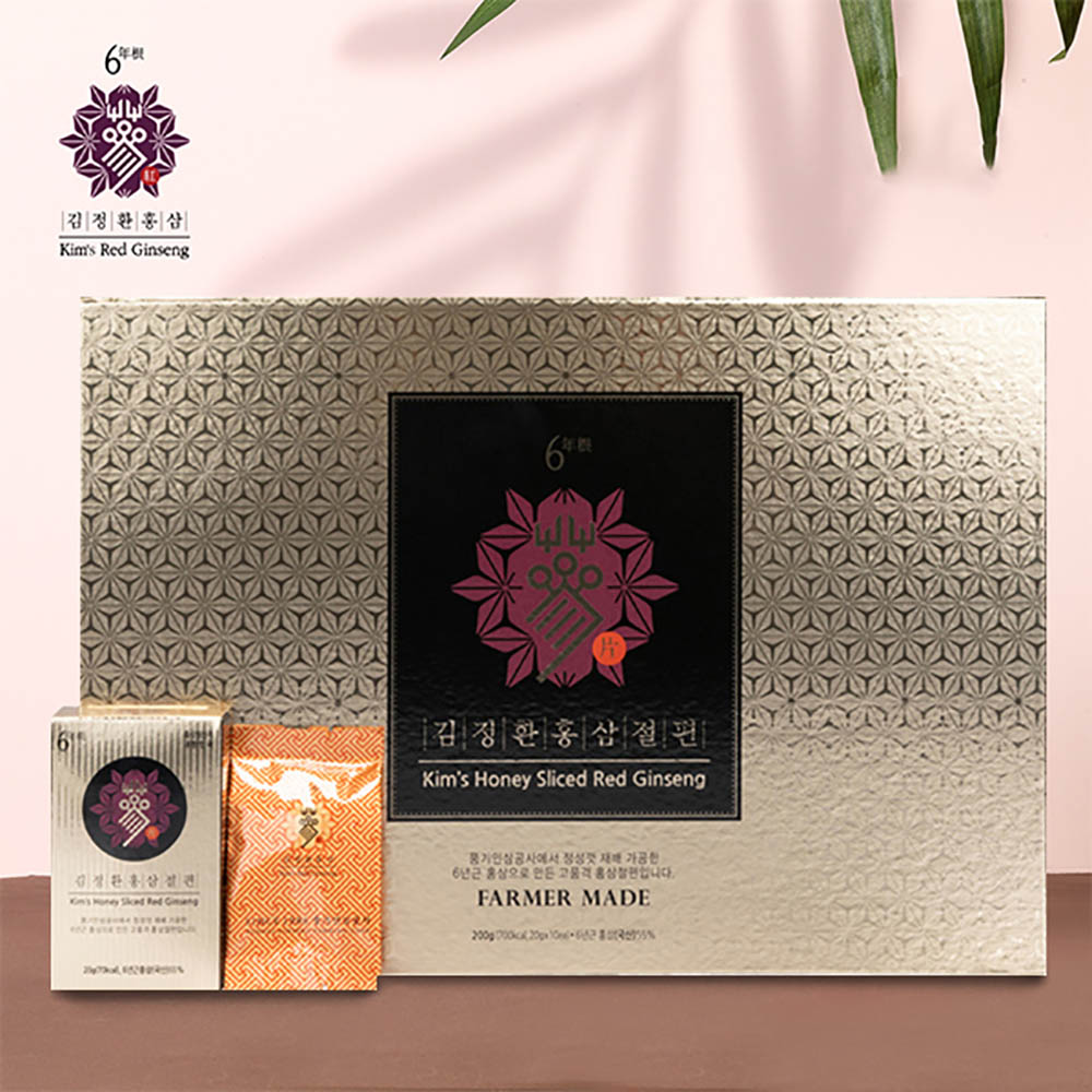 [김정환홍삼] 6년근 김정환 홍삼절편 20gx10개입/쇼핑백포함