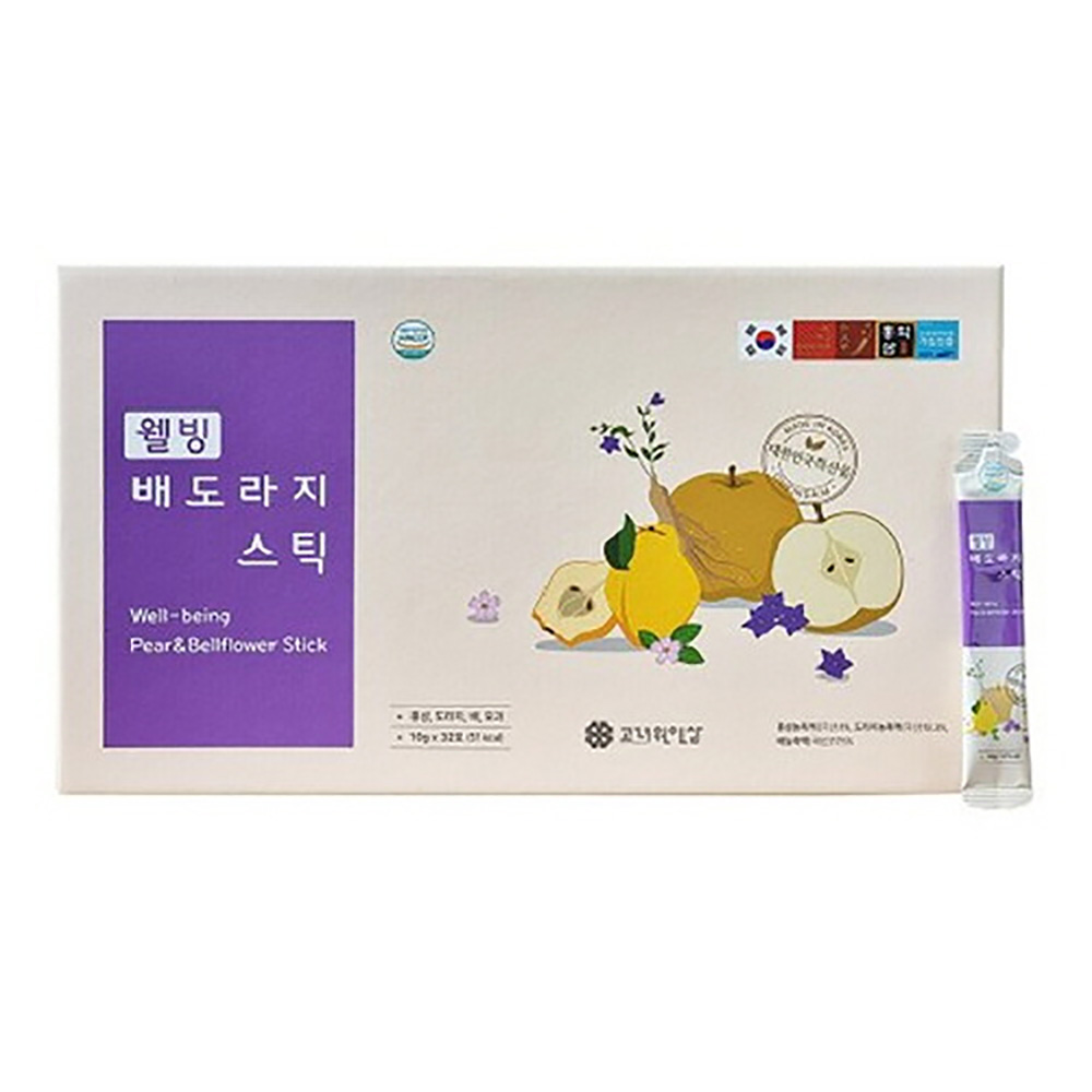 고려원인삼 웰빙 배도라지스틱 10ml 32포 1박스