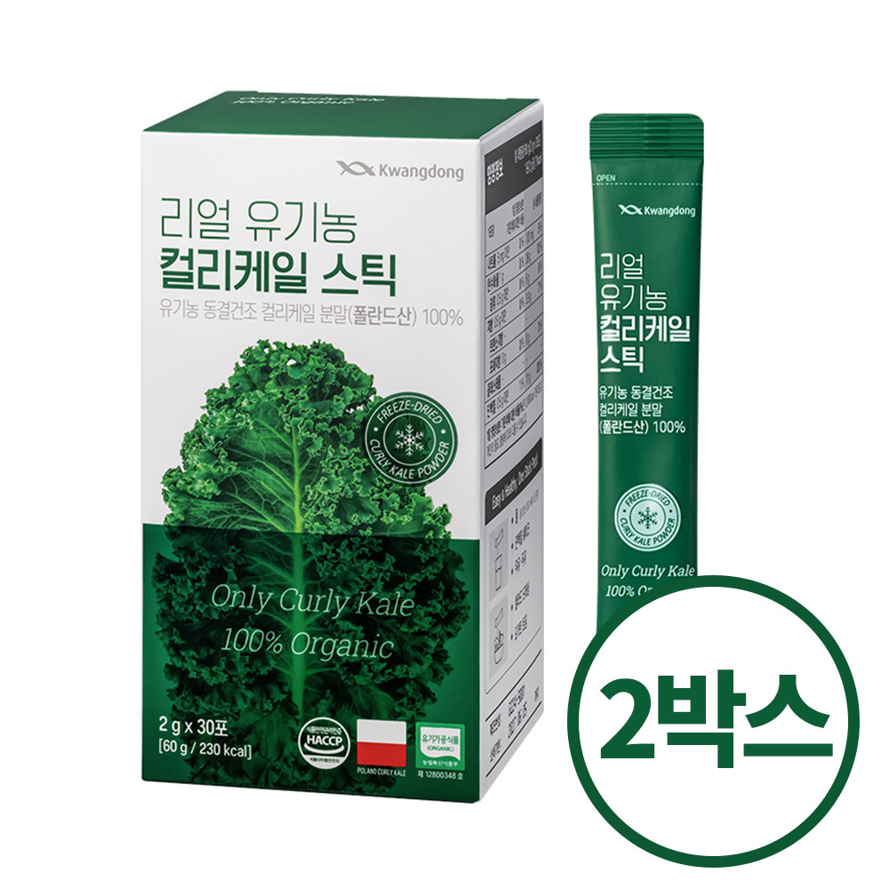 리얼 유기농 컬리케일 스틱 (2g*30포) 2box 2gx60포