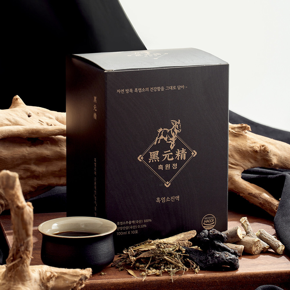 라이프글로우 흑원정 산양산삼 흑염소진액 1박스 1개월분(100ml 30포)