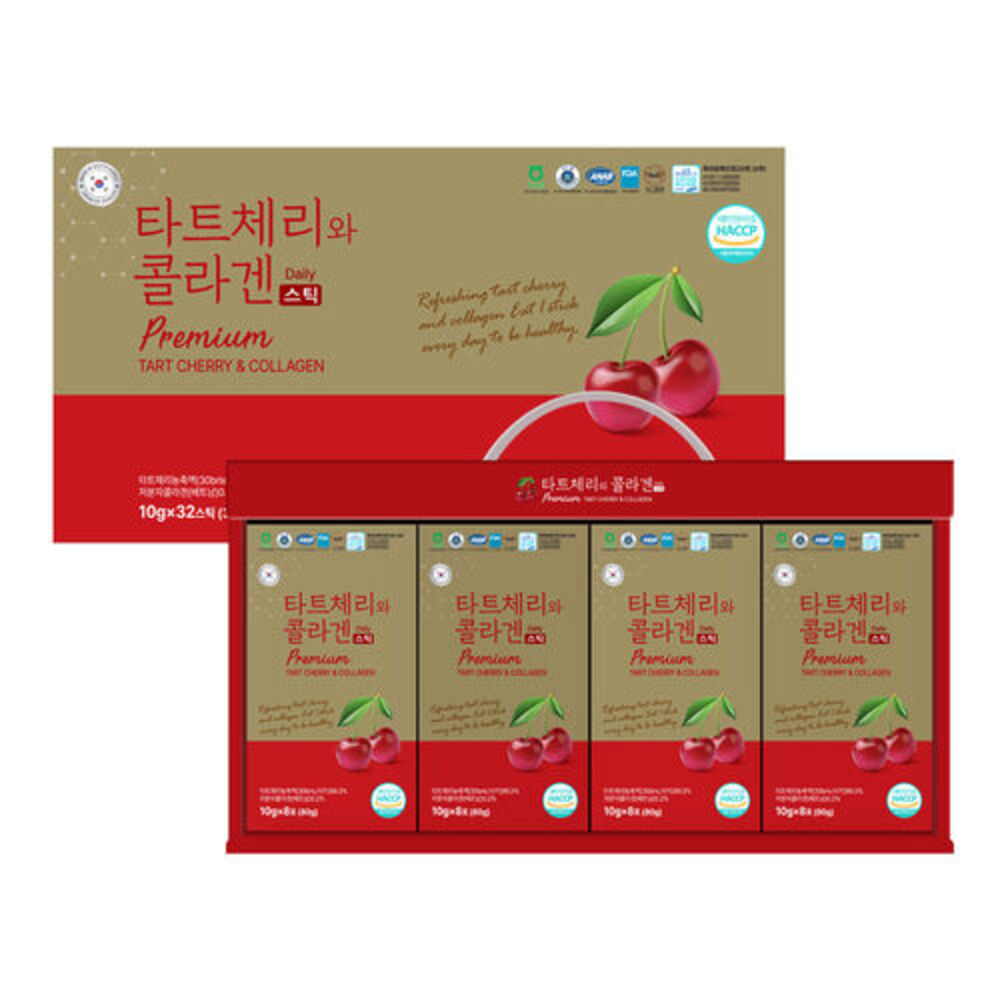 [정삼원] 프리미엄 타트체리와 콜라겐 스틱 10g x 32포 (쇼핑백 동봉)