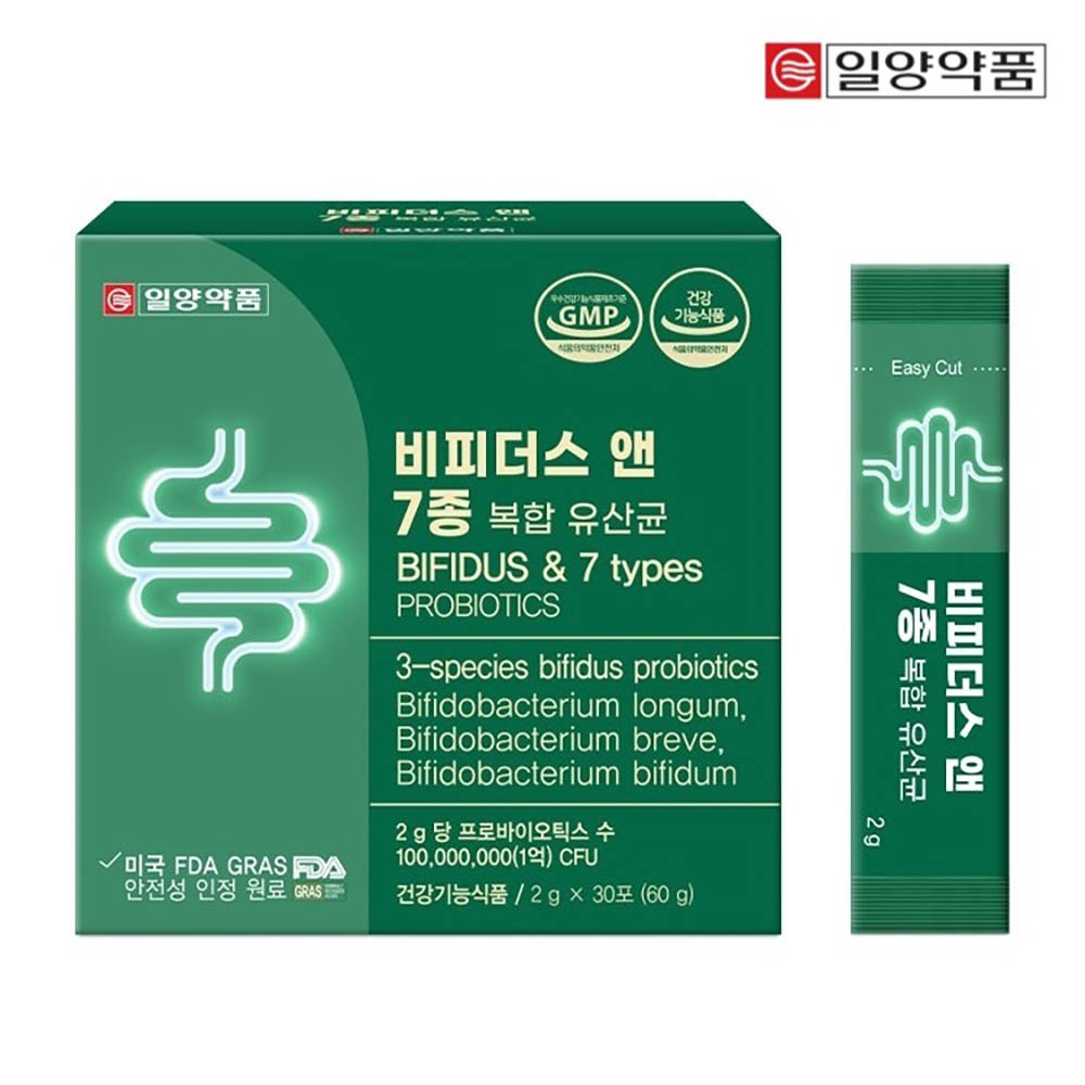 [일양약품] 비피더스 앤 7종 복합 유산균 (2g x 30포) x 3개
