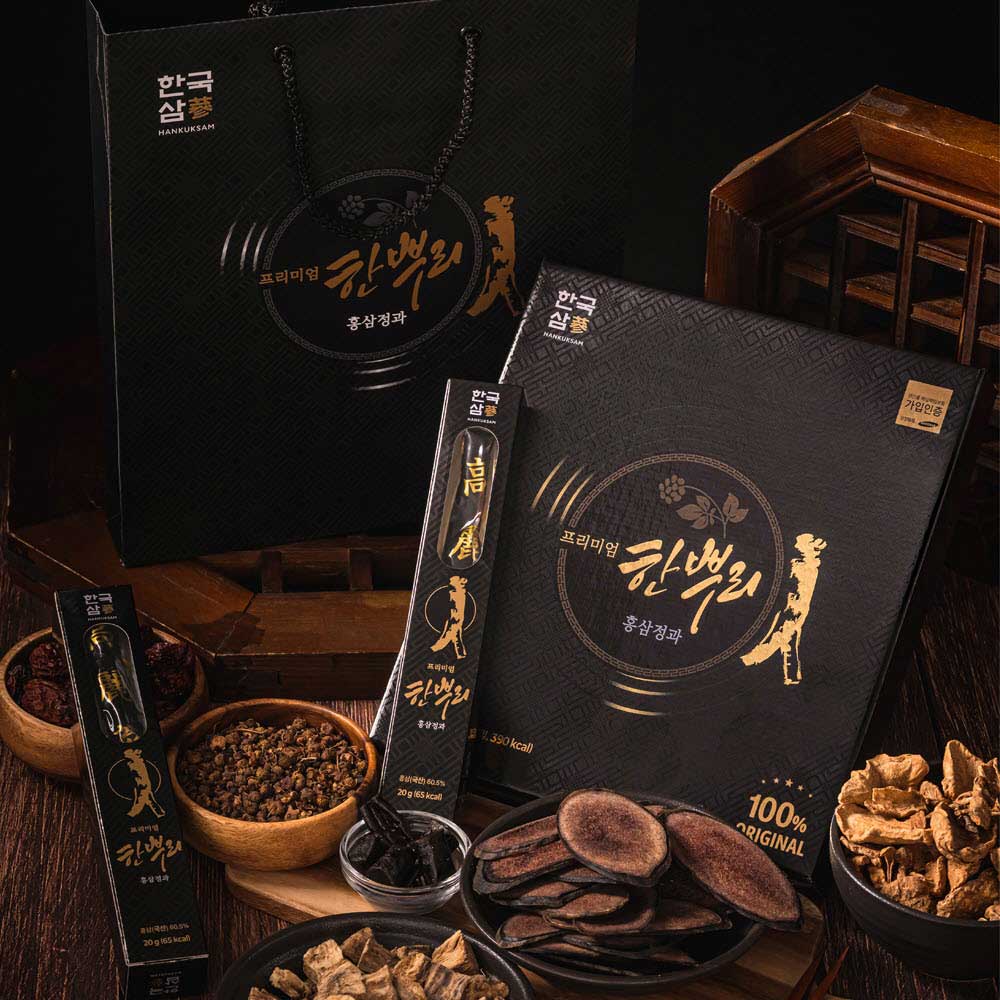 [한국삼] 프리미엄 한뿌리 홍삼정과 (20g*6개입)