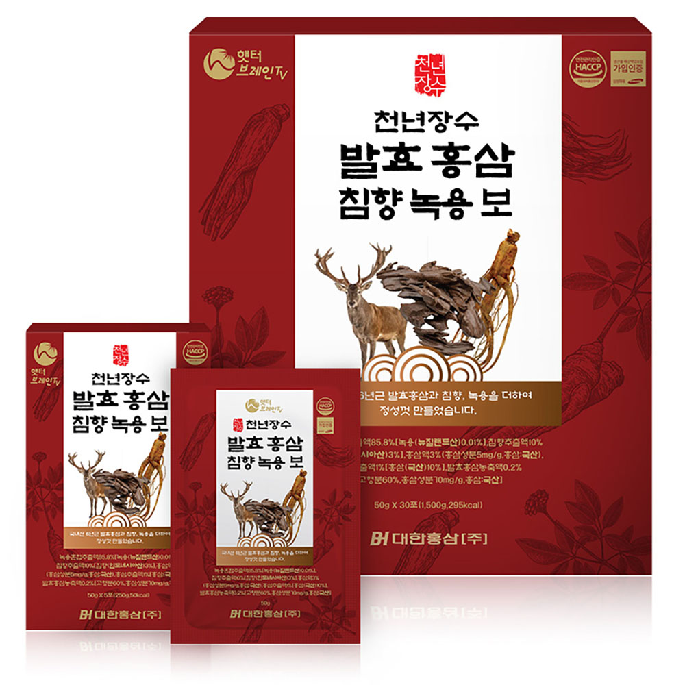 대한홍삼 천년장수 발효홍삼 침향녹용보 50ml 30포