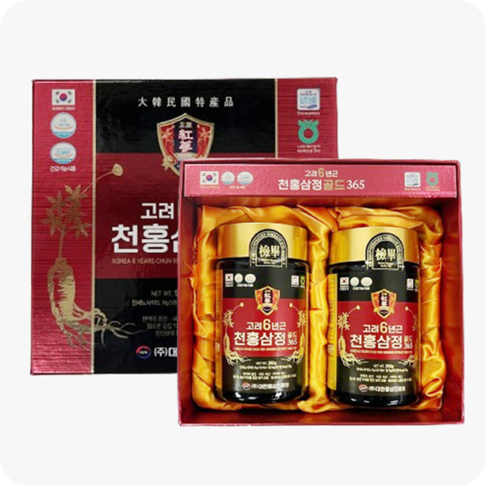 고려6년근 천홍삼정365 골드 세트(250g*2병)