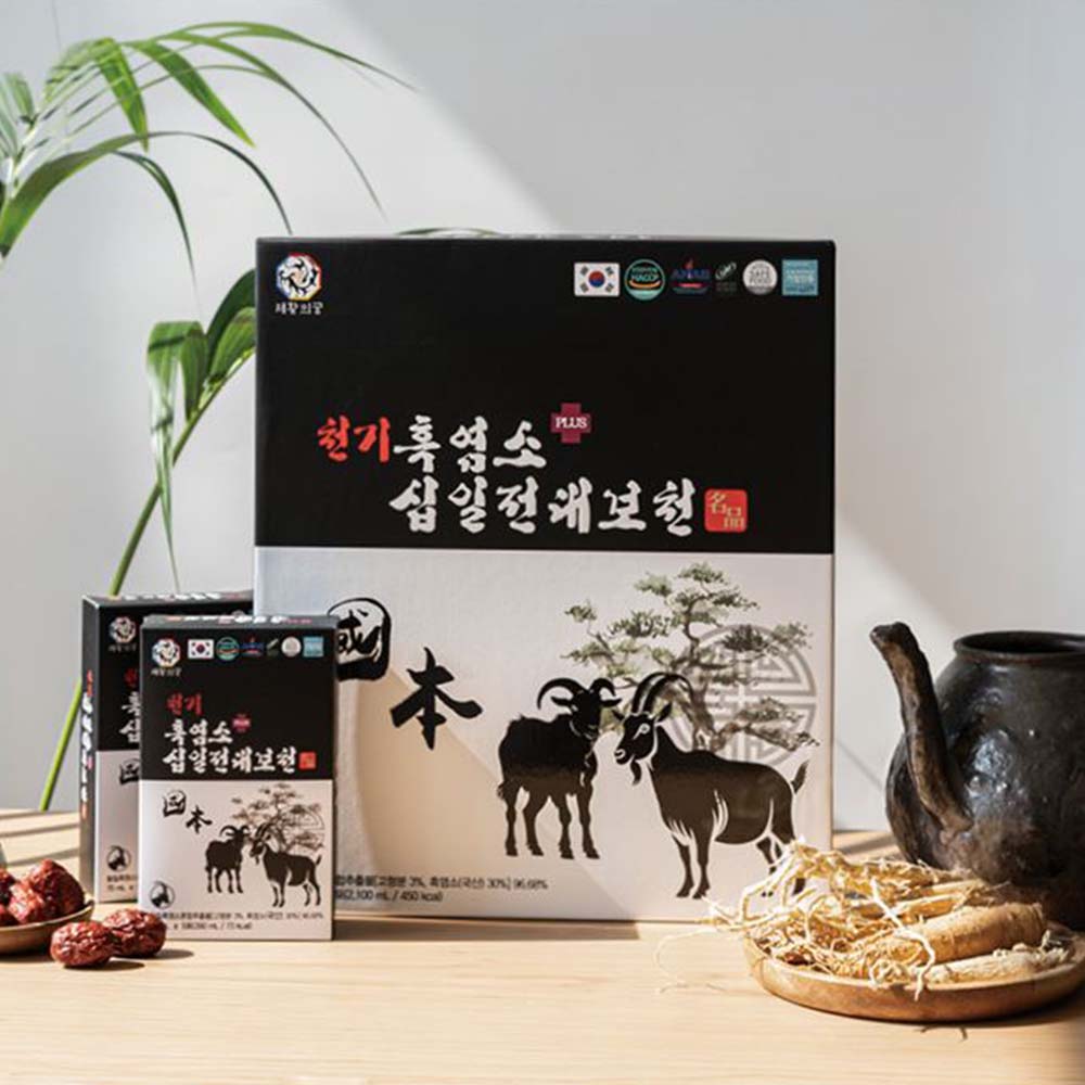 [1+1] 100% 자연방목 국내산 천기 흑염소 십일전대보천 70ml x 30포