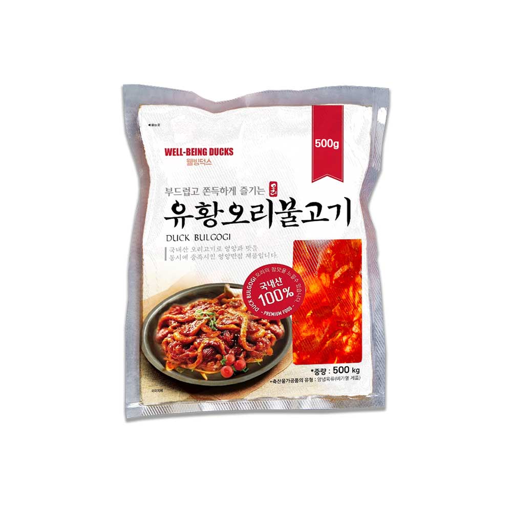 [집밥먹자] 웰빙덕스 국내산 맛으로 승부하는 1등급 무항생제 유황 오리불고기 500g